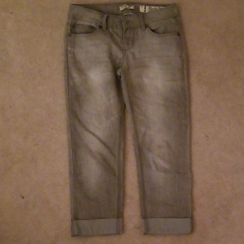 Gray Jean capris